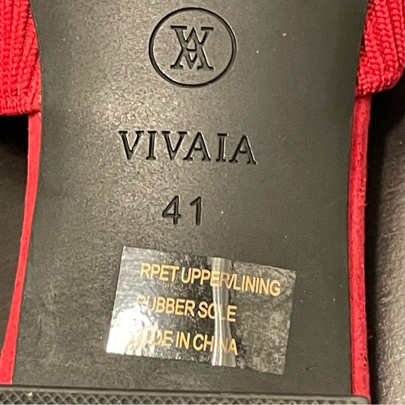 VIVAIA Yaffa Pointed Toe Knot Sandals in Ruby Red - Picture 10 of 12